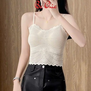 Áo Bra Ren Nữ VECYLA Cao Cấp B 622 - Áo Bra Ren Nữ Viền Bèo Vân Sóng Croptop 2 Dây Kép Mảnh