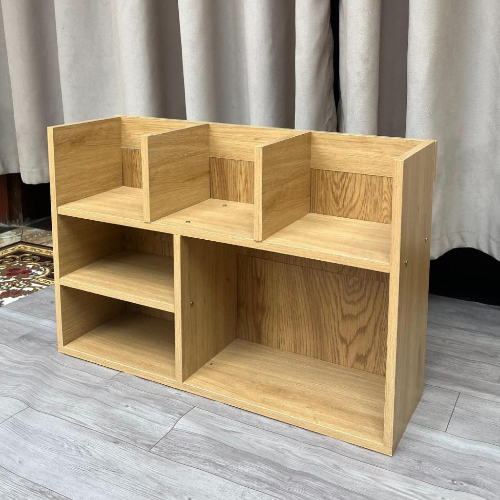 Kệ sách để bàn 3 tầng gỗ MDF – Kệ để đồ đa năng – Có vách chắn – 40x60x17cm – Tặng tua vít