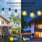 Dây Đèn Led Năng Lượng Mặt Trời S14 Có Điều Khiển Từ Xa, Trang Trí Ngoài Trời, Chống Nước, 15M/15 Bóng Đèn, Bóng Đèn — ảnh 3