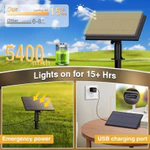 Dây Đèn Led Năng Lượng Mặt Trời S14 Có Điều Khiển Từ Xa, Trang Trí Ngoài Trời, Chống Nước, 15M/15 Bóng Đèn, Bóng Đèn — ảnh 5