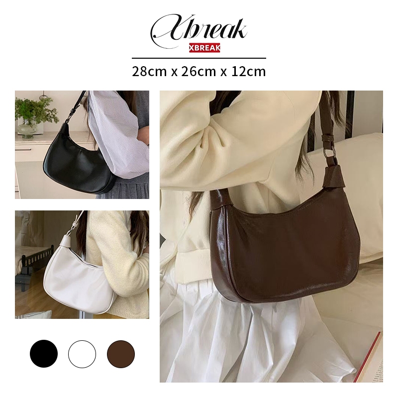 Túi Đeo Chéo XBREAK - Thiết Kế Hàn Quốc, Màu Cổ Điển (Đen/Trắng/Nâu), Đa Ngăn, Phối Đồ Dễ Dàng