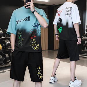 Bộ đồ nam nữ Loang Màu JOURNEY phối màu trẻ trung chất thun mát 3 size 40-68kg K1