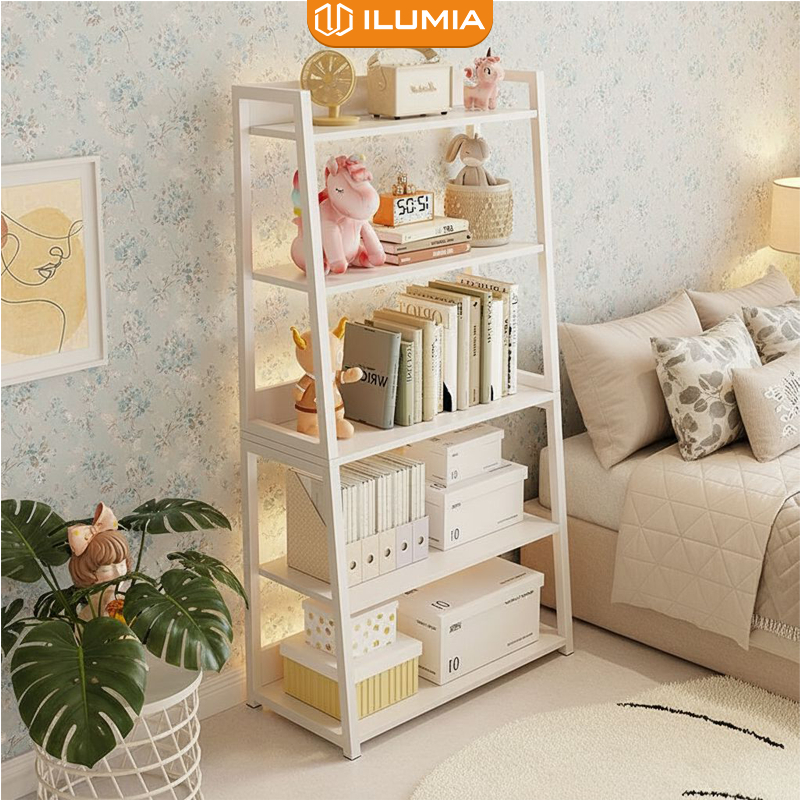 Kệ sách gỗ đa tầng thông minh decor phòng làm việc kiểu Hàn thương hiệu Ilumia - GM06 | BigBuy360 - bigbuy360.vn