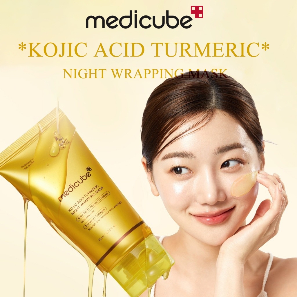 Mask ngủ dạng lột, nghệ làm sáng da Medicube Kojic Acid Turmeric Night Wrapping Mask 75ml