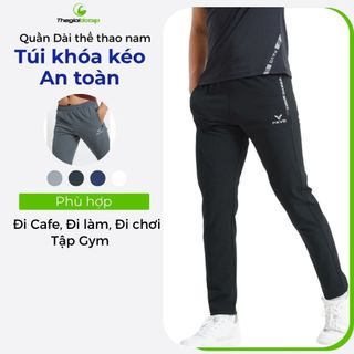 Quần Thể Thao Dài Tập Gym Yoga Nam AT1 Quần Tập Thun Dù Co Giãn Tốt PAVO Thoáng Khí thegioidotap