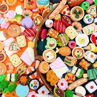 Hộp 40 Túi mù Đồ chơi thức ăn DIY dễ thương cho bé,túi mù xe bất ngờ