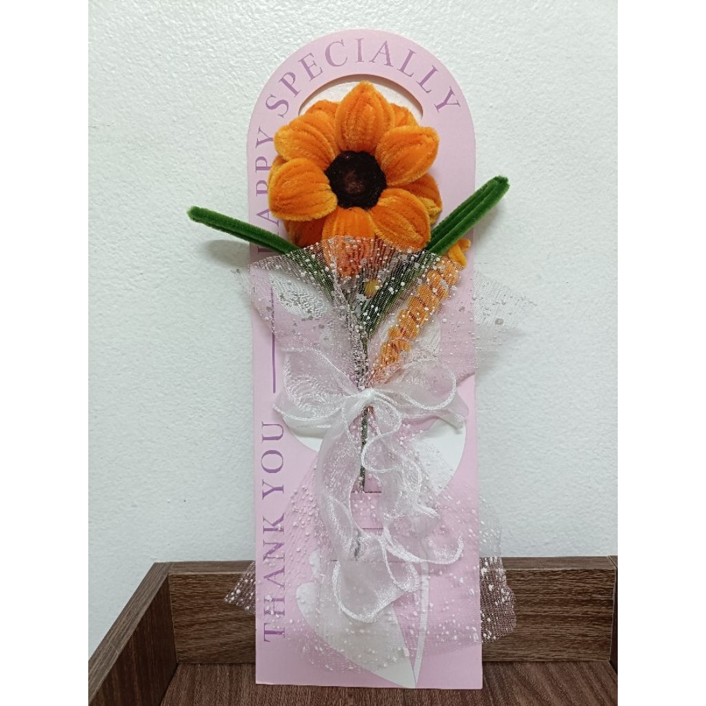 Thiệp Hoa Hướng Dương Kẽm Nhung