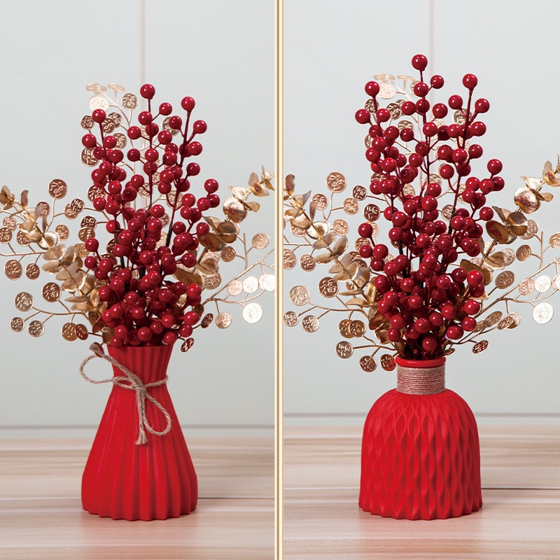Lọ hoa bình hoa NHỰA trang trí đơn giản thắt eo phong cách Bắc Âu decor nhà cửa cắm hoa khô