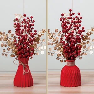 Lọ hoa bình hoa NHỰA trang trí đơn giản thắt eo phong cách Bắc Âu decor nhà cửa cắm hoa khô