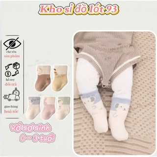 Set 5 Đôi Tất Vớ Có Chống Trượt Cho Bé 0-3 Tuổi Hoạ Tiết Hình Cún Xinh Tone Hàn Quốc ss77