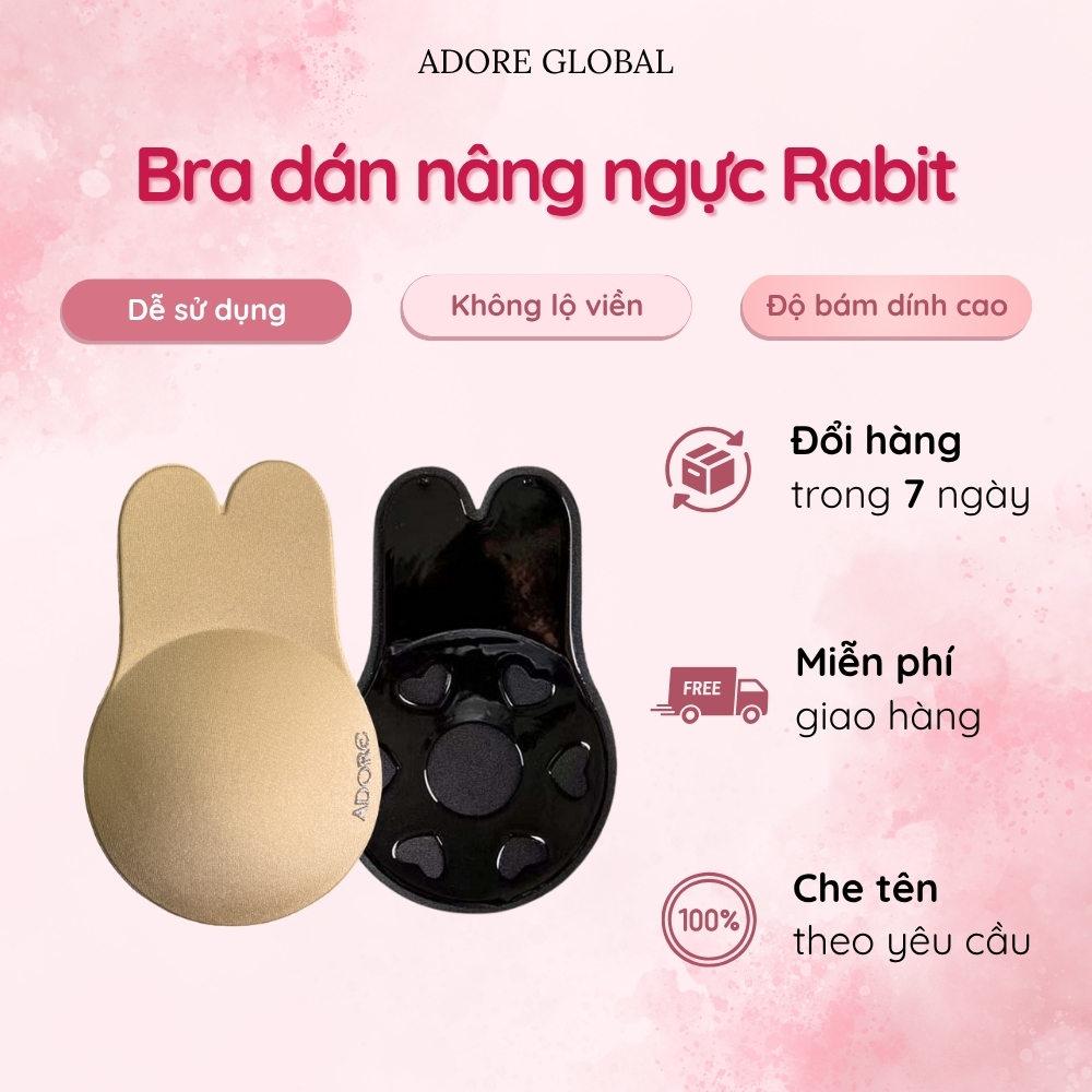 Miếng Dán Nâng Ngực Adore Hình Tai Thỏ Keo Dính An Toàn Ôm Sát Nâng Đẩy Vòng 1 - Adore Global