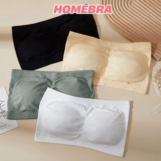 Áo bra nữ không dây thun cotton co giãn linh hoạt - Áo quây ngang không gọng mút mỏng HOMEBRA B7735