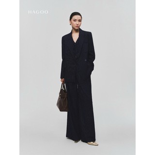 Áo gile cơi ngực kẻ sọc HAGOO phong cách thanh lịch công sở cao cấp [A8075]