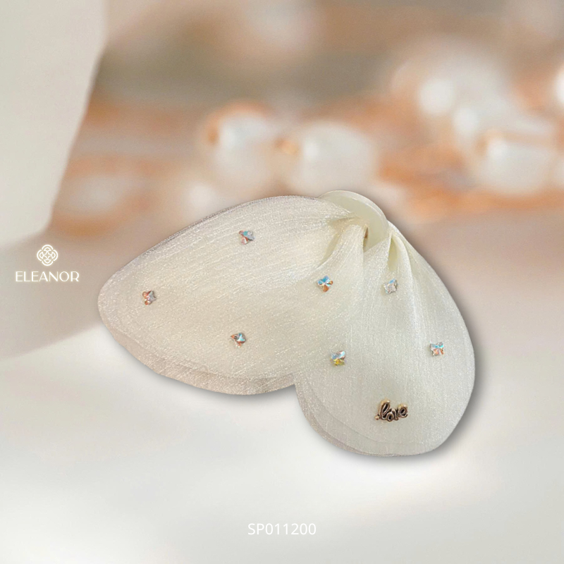 Kẹp tóc nữ Eleanor Accessories càng cua hình tam giác đính đá phụ kiện tóc kẹp tóc nơ tiểu thơ 11195