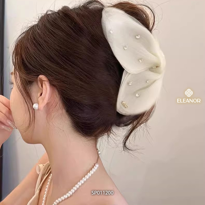 Kẹp tóc nữ Eleanor Accessories càng cua hình tam giác đính đá phụ kiện tóc kẹp tóc nơ tiểu thơ 11195