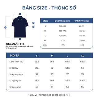 Owen - Áo polo Regular Fit APV262063 màu Đen chất liệu Paper