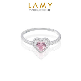 Nhẫn bạc nữ LAMY Sparkling Heart Ring Pink 8195