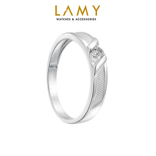 Nhẫn bạc nam nữ LAMY Gemstone-Studded Couple Ring Silver 8239