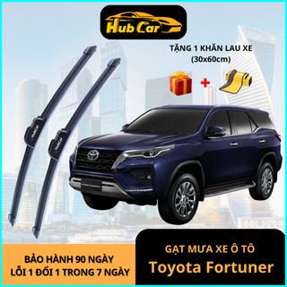 Gạt Mưa Ô Tô Toyota Fortuner Cao Cấp HubCar Thân Mềm Không Xương Gạt Sạch Êm Ái Tăng Hiệu Suất Tối Ưu