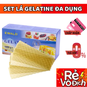 10 Lá Gelatin Silver nguyên liệu chính làm mousse cake, pannacota, bánh plan, soup,...