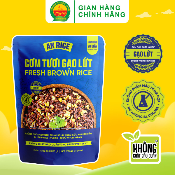 Cơm Tươi Gạo Lứt AK Rice 150g Thuần Chay Tốt Cho Sức Khỏe Tim Mạch ...