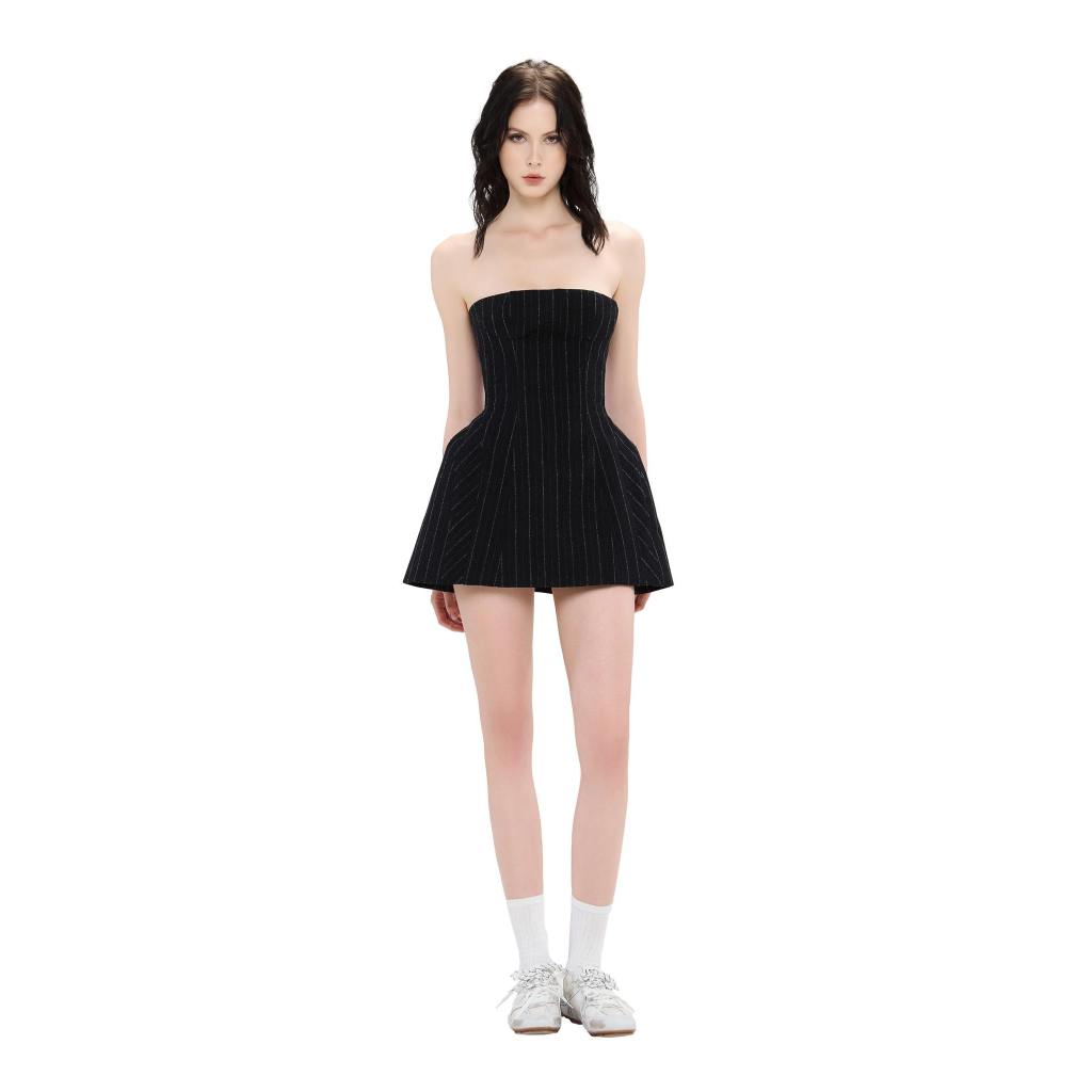 LSOUL Đầm Corset Chữ A Cúp Ngực Kẻ Sọc Dọc Dáng Chuông Sang Chảnh Kirsi Dress V25071685
