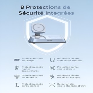 Đế sạc không dây 3 in 1 Qi2.2 W711 | Công suất 25W | Tích hợp đế sạc không dây | Bảo hành 18 tháng 1 đổi 1 | 55677