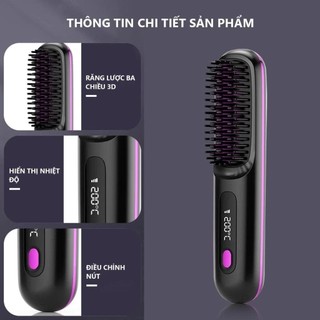Lược Điện Chải Tóc Không Dây Ion Âm YATASMART Chăm Sóc Tóc Suôn Mượt Tạo Kiểu Dễ Dàng Mang Theo