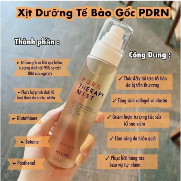 [ĐẠI LÝ CHÍNH HÃNG] Xịt khoáng Dưỡng ẩm KyungLab PDRN Phục hồi da, dưỡng da căng bóng, Ngăn ngừa lão hoá