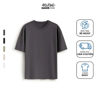 Áo Thun Tay Ngắn Nam Nhãn Trang Trí  Form Boxy - Routine 10F25TSS034