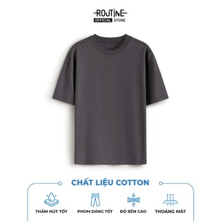 Áo Thun Tay Ngắn Nam Nhãn Trang Trí  Form Boxy - Routine 10F25TSS034