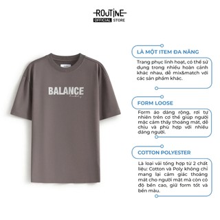 Áo Thun Tay Ngắn Nam In Ngực Form Loose - Routine 10F25TSS035