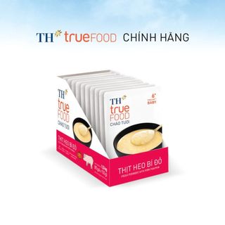 [LIVESTREAM] Hộp 10 gói cháo tươi thịt heo bí đỏ TH true FOOD 150 g (150 g x10 gói)