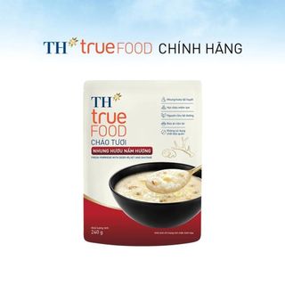 [LIVESTREAM] Hộp 10 gói cháo tươi nhung hươu nấm hương TH true FOOD 240 gr (240 gr x 10 gói)