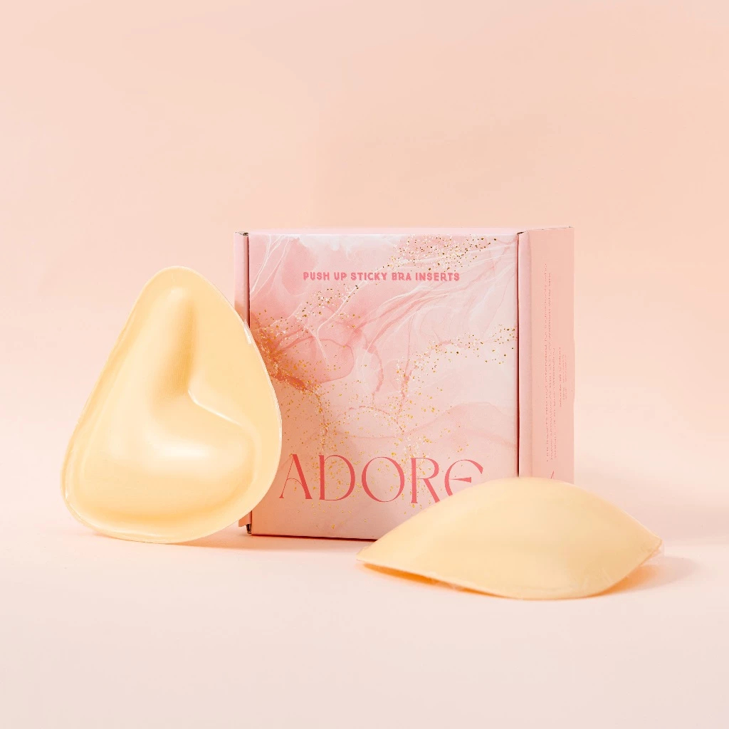 Miếng Dán Ngực Tam Giác Dày 3cm Hai Mặt Keo Nâng Đẩy Tạo Khe Ngực Tự Nhiên ADORE