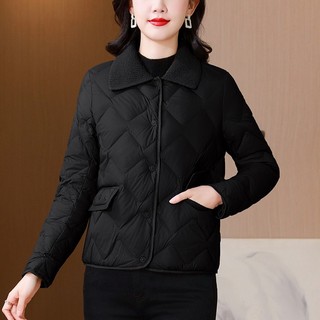 Áo Khoác Phao Bông Dáng Ngắn Hình Thoi Cho Nữ Trung Niên AK54