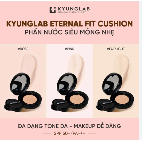 [ĐẠI LÝ CHÍNH HÃNG] Phấn Nước Kyunglab Eternal Fit Mẫu Mới 14g Che Phủ Hoàn Hảo, Chống Nắng SPF 50+