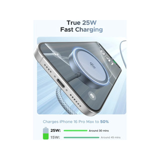 Đế sạc không dây từ tính Ugreen MagFlow | Công suất 15W/25W | Thiết kế nhỏ gọn | Bảo hành 18 tháng 1 đổi 1 | 55959