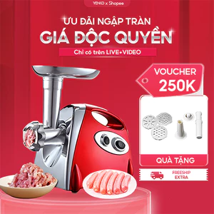 Máy làm xúc xích, giò, chả VENKO MG2800 - Máy xay thịt công nghiệp - Khung nhôm chắc chắn 2800W