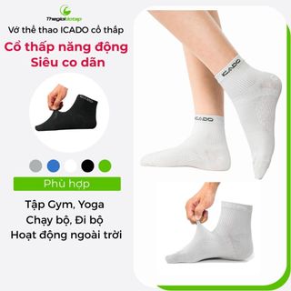 Vớ Cổ Trung ICADO HN28 Co Giãn Tất Dày Chuẩn Form Thấm Hút Mồ Hôi Chuyên Dụng Thể Thao thegioidotap