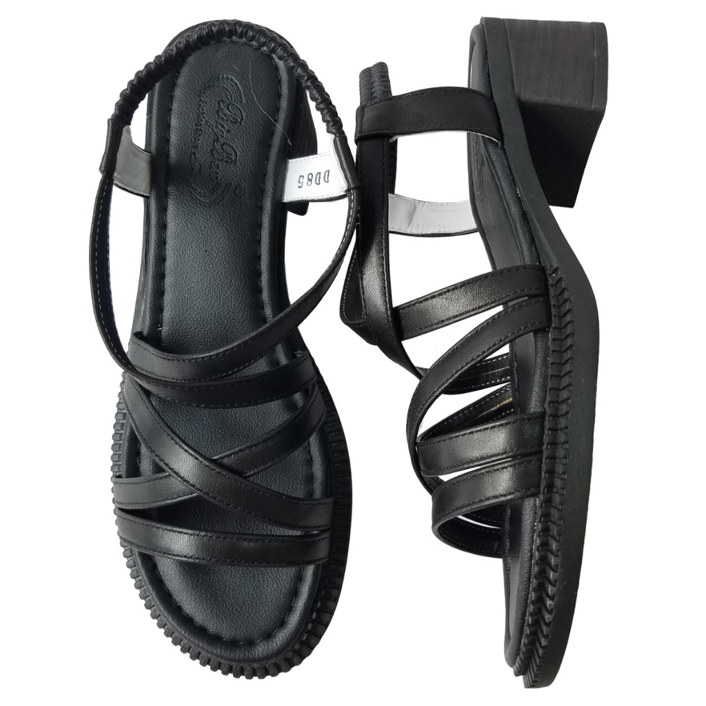 Giày Sandal Cao Gót Nữ BIGGBEN Da Bò Thật Cao 4 Phân HKD940