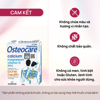 Viên uống bổ sung canxi và khoáng chất Vitabiotics Osteocare hỗ trợ xương chắc khoẻ hộp 30 viên