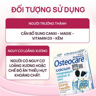 Viên uống bổ sung canxi và khoáng chất Vitabiotics Osteocare hỗ trợ xương chắc khoẻ hộp 30 viên
