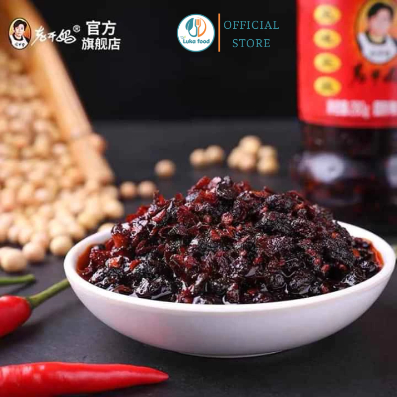 Tàu Xì Laoganma 280g - Ớt Chưng Dầu Đậu Đen Lên Men Thơm Bùi Làm Sườn Hấp, Trộn Mì, Chấm Đồ Ăn Chuẩn Vị Trung Luka Food
