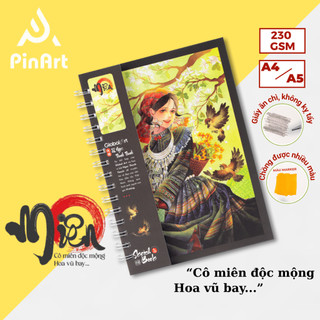 Sổ Vẽ Đa Chất Liệu Global Art 230GSM A4 A5 Không Kỵ Tẩy Sổ Sketch 30 Tờ Ăn Chì, Loang Màu Tốt