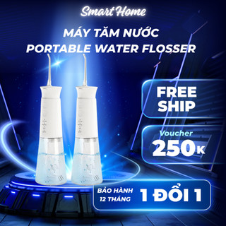 Máy Tăm Nước Cao Cấp Portable Water Flosser Tặng Kèm 4 Đầu Thay Kèm Sạc