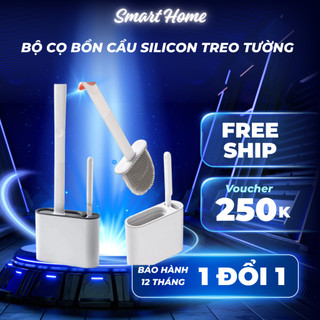 Bộ cọ vệ sinh toilet silicon có sẵn miếng dán treo tường và bàn chải khe nhỏ