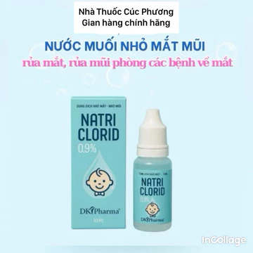 [Combo 10 chai] Nước muối sinh lý vệ sinh mũi, mắt, rơ miệng cho bé 10ml - Dkpharma