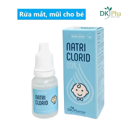 [Lốc 10 chai] Nước muối sinh lý vệ sinh mũi, mắt, rơ miệng cho bé 10ml - Dkpharma
