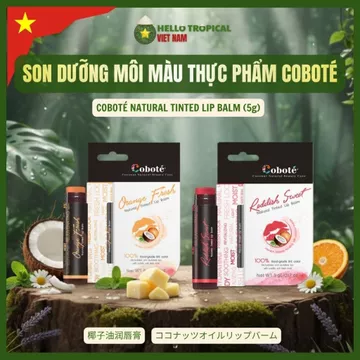 [10.10] Son Dưỡng Môi Có Màu COBOTÉ | Dầu Dừa, Màu Thực Phẩm An Toàn | Dưỡng Ẩm, Lành Tính (5g)